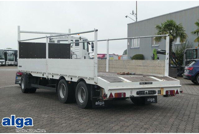MEUSBURGER MPJ 3, Rampen, Luft-Lift, Bordwände, Container - Remolque plataforma/ Caja abierta: foto 1 MEUSBURGER MPJ 3, Rampen, Luft-Lift, Bordwände, Container - Remolque plataforma/ Caja abierta: foto 1