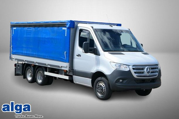 Mercedes-Benz 519 CDI Sprinter 6x2, 3.4to. NL, Klima, Navi - Furgoneta con lona: foto 1 Mercedes-Benz 519 CDI Sprinter 6x2, 3.4to. NL, Klima, Navi - Furgoneta con lona: foto 1