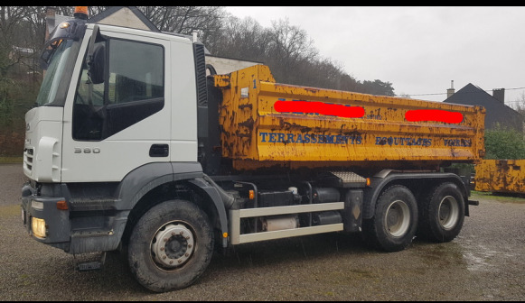 Camion porte container + container 11 m³ Iveco Trakker 380 - Camión portacontenedore/ Intercambiable: foto 1 Camion porte container + container 11 m³ Iveco Trakker 380 - Camión portacontenedore/ Intercambiable: foto 1