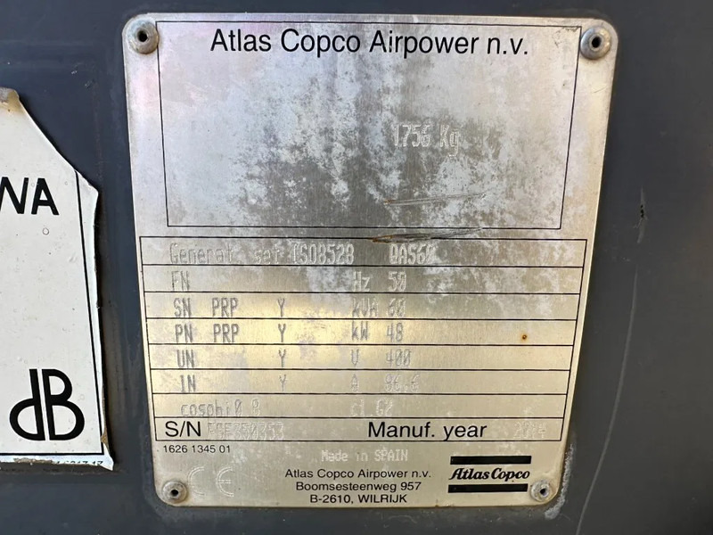 Atlas-Copco QAS 60 Perkins Leroy Somer 60 kVA Silent Rental generatorset - Generador industriale: foto 4 Atlas-Copco QAS 60 Perkins Leroy Somer 60 kVA Silent Rental generatorset - Generador industriale: foto 4