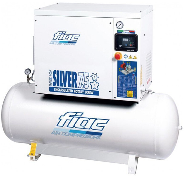 Fiac New Silver 7.5 / 300 Silent 5.5 kW 720 L / min 10 Bar Elektrische schroefcompressor met ketel - Compresor de aire: foto 1 Fiac New Silver 7.5 / 300 Silent 5.5 kW 720 L / min 10 Bar Elektrische schroefcompressor met ketel - Compresor de aire: foto 1