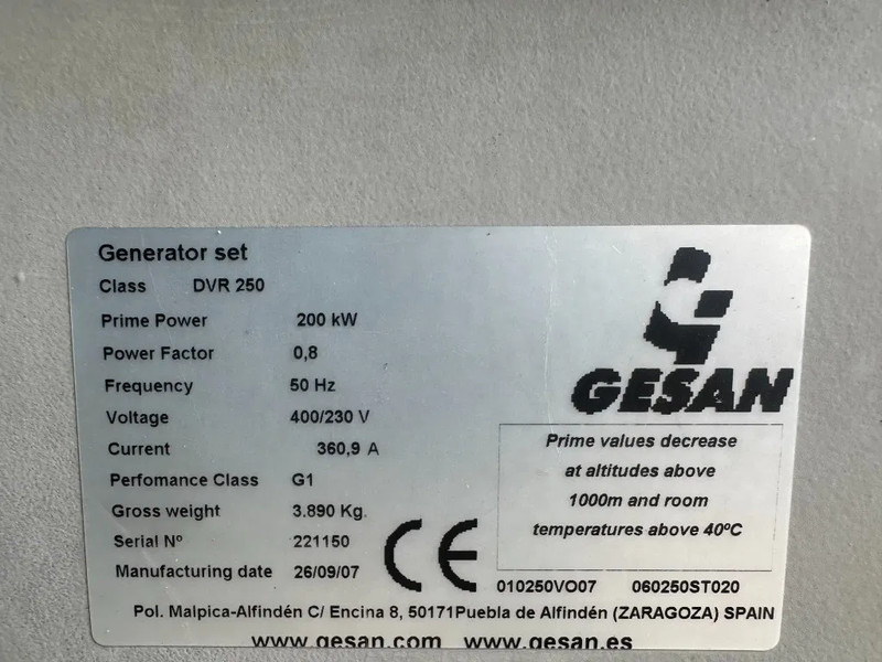 GESAN DVR 250 Volvo Stamford 275 kVA Silent Rental generatorset - Generador industriale: foto 3 GESAN DVR 250 Volvo Stamford 275 kVA Silent Rental generatorset - Generador industriale: foto 3