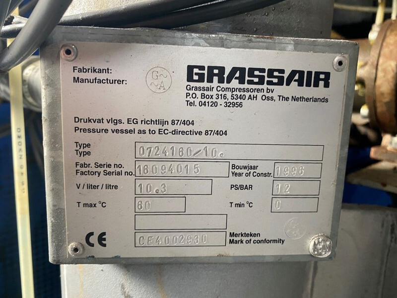 Compresor de aire Grassair WIS 11.7 Silent 4 kW 550 L / min 12 Bar Schroefcompressor: foto 7
