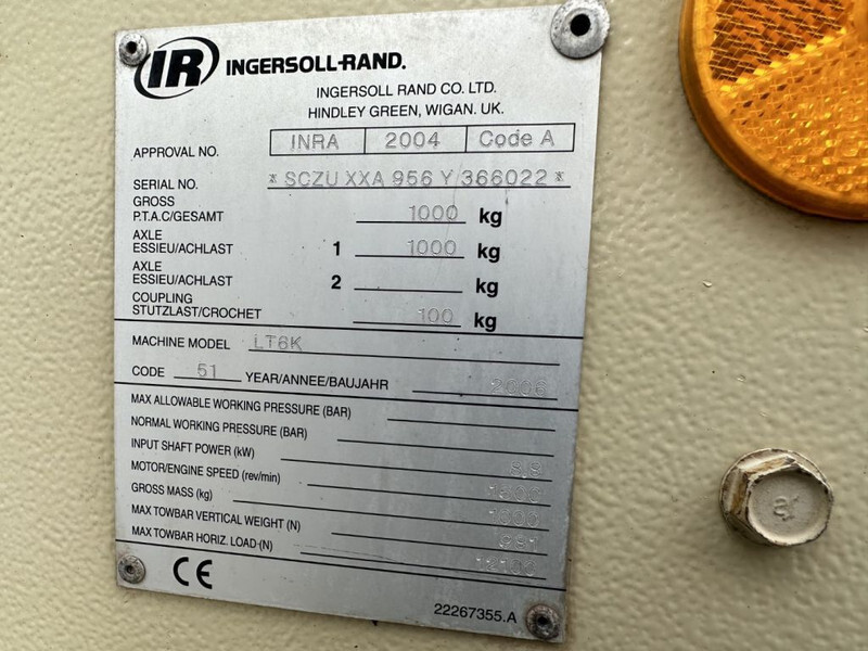 Ingersoll Rand LT6K Kubota 6 kVA Mobiele Lichtmast Aggregaat Light Tower - Torre de iluminación: foto 5 Ingersoll Rand LT6K Kubota 6 kVA Mobiele Lichtmast Aggregaat Light Tower - Torre de iluminación: foto 5