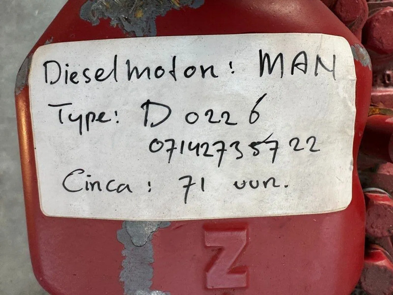 MAN D 0226 M 66 kW / 90 PK 6 cilinder diesel engine parts - Motor para Equipo de manutención: foto 5 MAN D 0226 M 66 kW / 90 PK 6 cilinder diesel engine parts - Motor para Equipo de manutención: foto 5