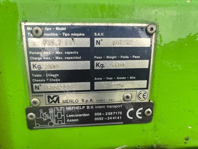 Merlo P35.7 EVT Perkins Diesel 3.5 ton Verreiker - Manipulador telescópico: foto 3 Merlo P35.7 EVT Perkins Diesel 3.5 ton Verreiker - Manipulador telescópico: foto 3