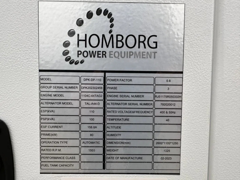 Generador industriale nuevo Perkins 1104C-44TAG2 Leroy Somer 110 kVA Silent generatorset LOADSHARING / SYNCHRONISING TO GRID: foto 5