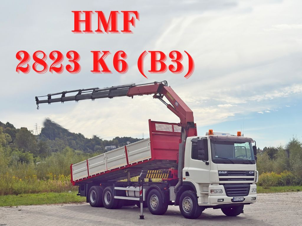 DAF CF 85.380 * HMF 2823 K6 (B3) + FUNK * 8x4 * TOP - Camión volquete, Camión grúa: foto 1 DAF CF 85.380 * HMF 2823 K6 (B3) + FUNK * 8x4 * TOP - Camión volquete, Camión grúa: foto 1