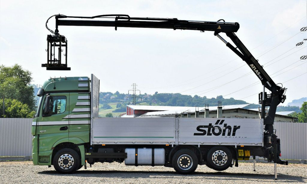 Mercedes-Benz Actros 2545 Pritsche 6,60m + ATLAS 125.2 - Camión grúa, Camión caja abierta: foto 5 Mercedes-Benz Actros 2545 Pritsche 6,60m + ATLAS 125.2 - Camión grúa, Camión caja abierta: foto 5