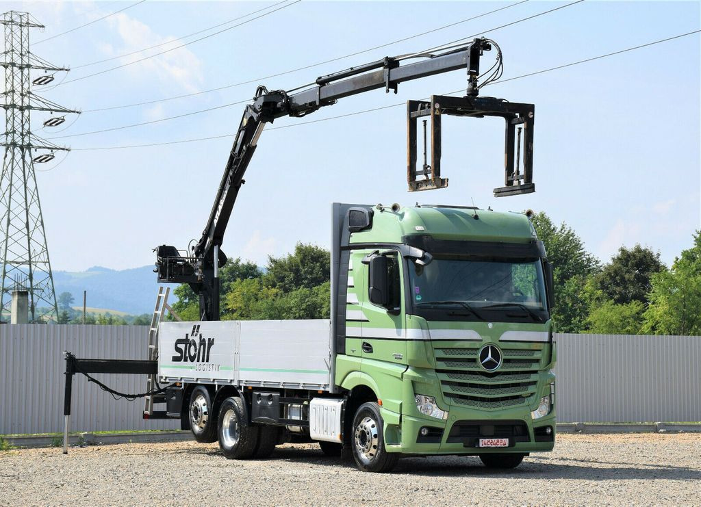 Mercedes-Benz Actros 2545 Pritsche 6,60m + ATLAS 125.2 - Camión grúa, Camión caja abierta: foto 2 Mercedes-Benz Actros 2545 Pritsche 6,60m + ATLAS 125.2 - Camión grúa, Camión caja abierta: foto 2