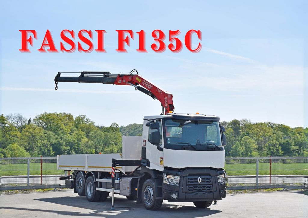 Renault C 380 * PRITSCHE 7,05 m* FASSI F 135C + FUNK - Camión grúa: foto 1 Renault C 380 * PRITSCHE 7,05 m* FASSI F 135C + FUNK - Camión grúa: foto 1
