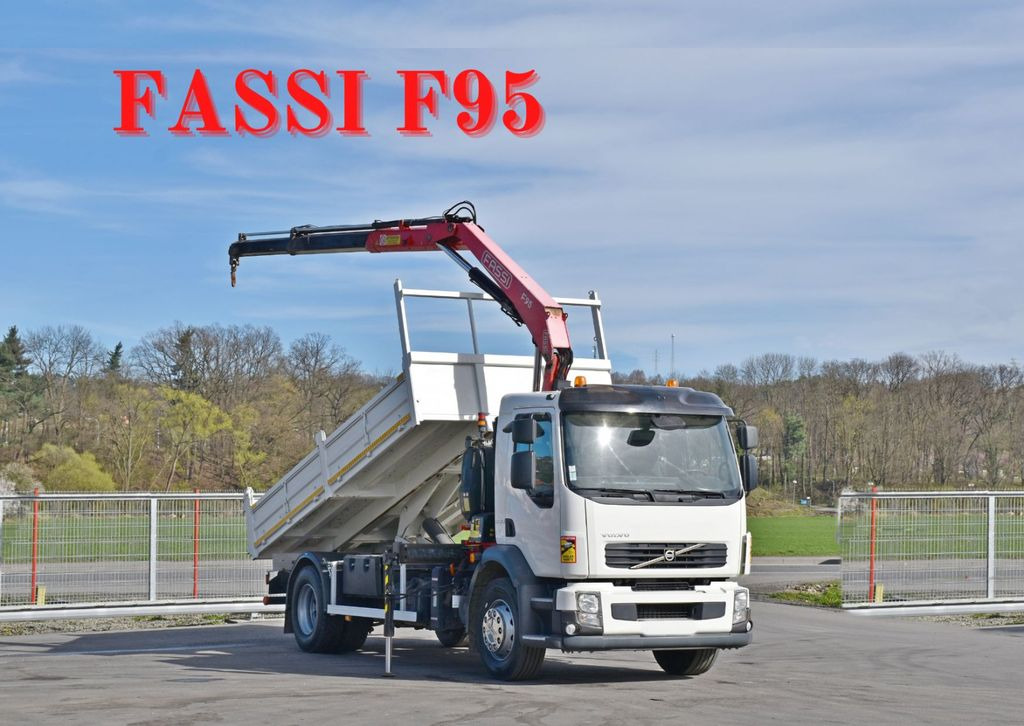 Volvo FL 290 KIPPER 4,90m * FASSI F95A.22 + FUNK * TOP - Camión grúa, Camión volquete: foto 1 Volvo FL 290 KIPPER 4,90m * FASSI F95A.22 + FUNK * TOP - Camión grúa, Camión volquete: foto 1