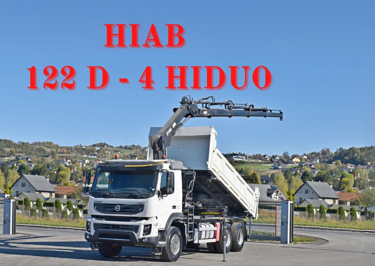 Volvo FMX 410 Kipper 5,20m*HIAB 122 D-4 HIDUO/FUNK*6x4 - Camión grúa: foto 1 Volvo FMX 410 Kipper 5,20m*HIAB 122 D-4 HIDUO/FUNK*6x4 - Camión grúa: foto 1