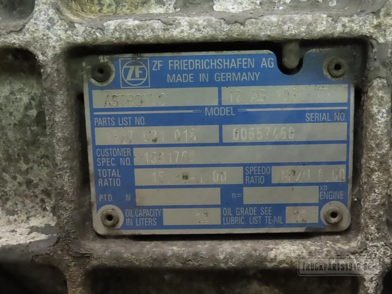 DAF Gearbox & Clutch Parts Versnellingsbak 12AS1930TD DAF - Caja de cambios para Camión: foto 3 DAF Gearbox & Clutch Parts Versnellingsbak 12AS1930TD DAF - Caja de cambios para Camión: foto 3