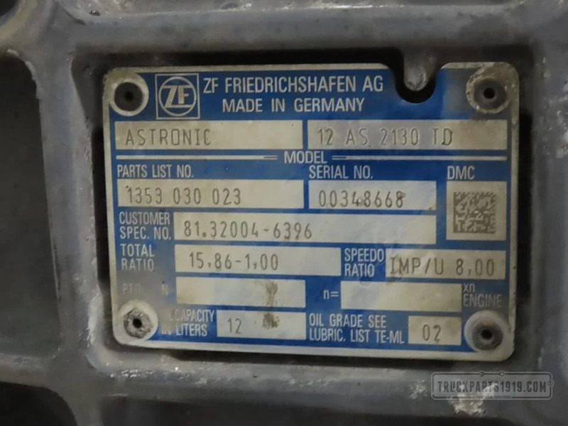 MAN Gearbox & Clutch Parts Versnellingsbak 12AS2130TD - Caja de cambios para Camión: foto 3 MAN Gearbox & Clutch Parts Versnellingsbak 12AS2130TD - Caja de cambios para Camión: foto 3