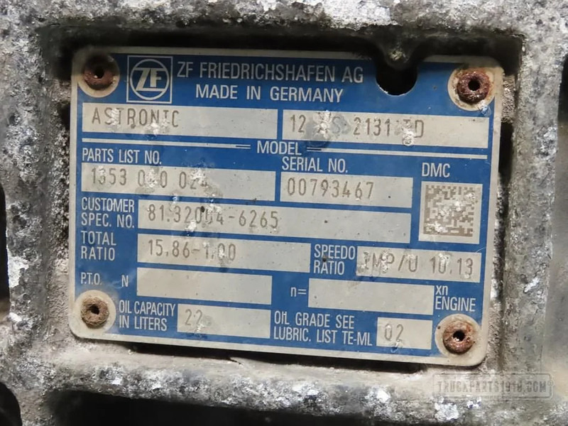 MAN Gearbox & Clutch Parts Versnellingsbak 12AS2131TD - Caja de cambios para Camión: foto 3 MAN Gearbox & Clutch Parts Versnellingsbak 12AS2131TD - Caja de cambios para Camión: foto 3
