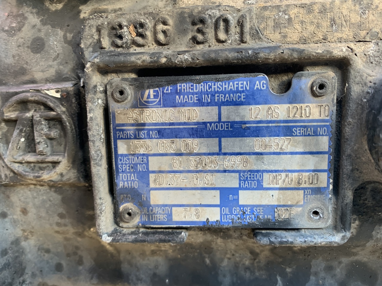 12AS1210TO MAN TGL - Caja de cambios para Camión: foto 2 12AS1210TO MAN TGL - Caja de cambios para Camión: foto 2