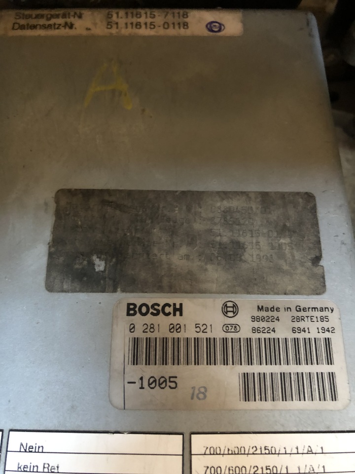 MAN TGA ENGINE CONTROL TGA - Unidad de control para Camión: foto 2 MAN TGA ENGINE CONTROL TGA - Unidad de control para Camión: foto 2