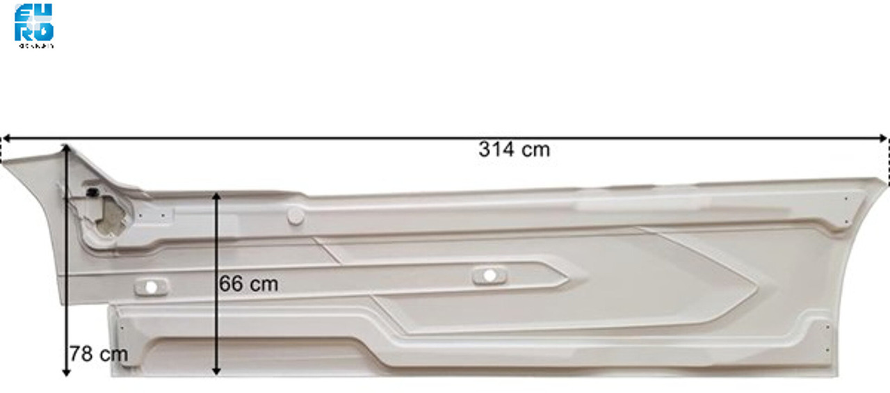 DAF XG XG+ XF ZIJSKIRT SET WB 4000mm 2022- PRIMER ,COMPLEET MET BEVESTIGING. - Carrocería y exterior para Camión: foto 3 DAF XG XG+ XF ZIJSKIRT SET WB 4000mm 2022- PRIMER ,COMPLEET MET BEVESTIGING. - Carrocería y exterior para Camión: foto 3