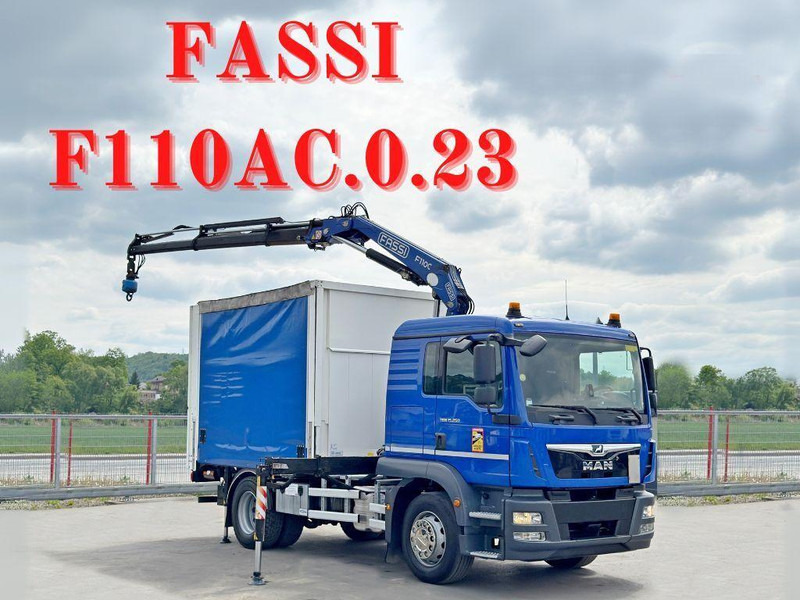MAN TGM 15.250* FASSI F110A.0.23 * TOPZUSTAND - Camión caja cerrada: foto 1 MAN TGM 15.250* FASSI F110A.0.23 * TOPZUSTAND - Camión caja cerrada: foto 1