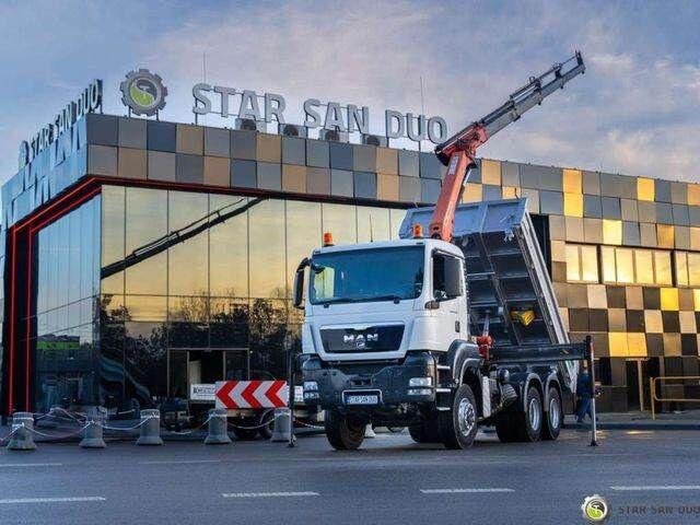 MAN TGS 26.360 6x6 PALFINGER PK 18001 EH Crane Kipe - Camión volquete, Camión grúa: foto 1 MAN TGS 26.360 6x6 PALFINGER PK 18001 EH Crane Kipe - Camión volquete, Camión grúa: foto 1