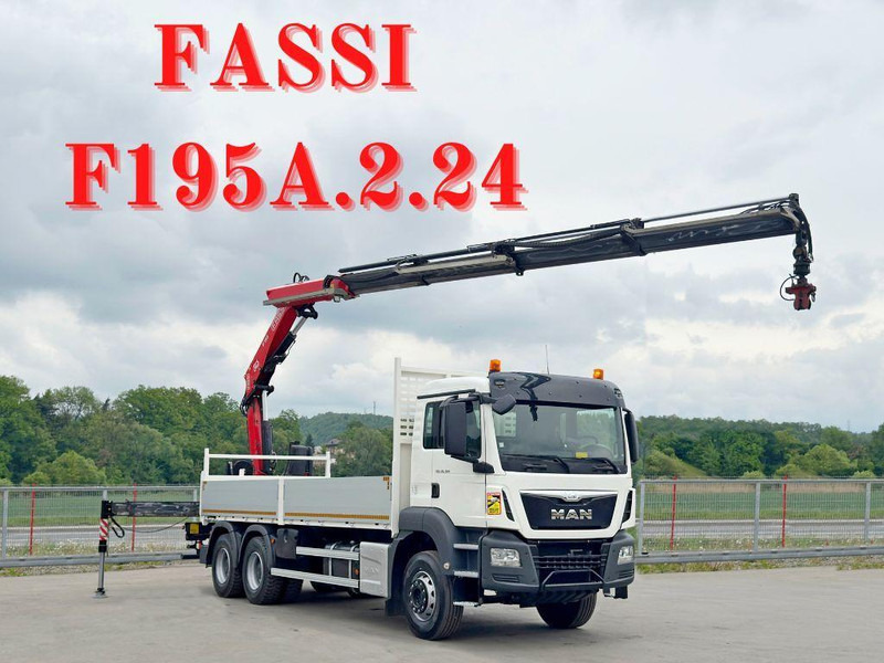 MAN TGS 26.360* FASSI F195A.2.24 / FUNK * 6x4 * TOP - Camión caja abierta, Camión grúa: foto 1 MAN TGS 26.360* FASSI F195A.2.24 / FUNK * 6x4 * TOP - Camión caja abierta, Camión grúa: foto 1