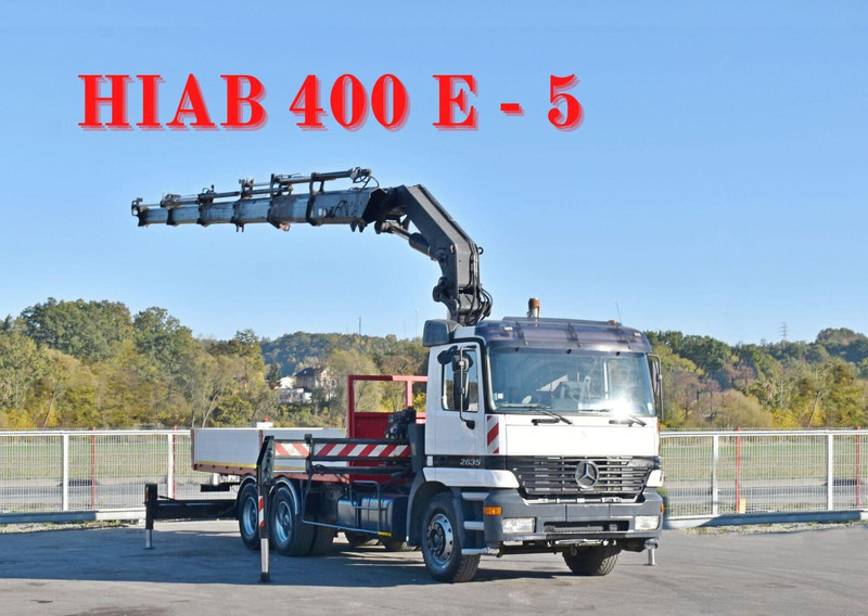 Mercedes-Benz ACTROS 2635 Pritsche - Camión caja abierta, Camión grúa: foto 1 Mercedes-Benz ACTROS 2635 Pritsche - Camión caja abierta, Camión grúa: foto 1