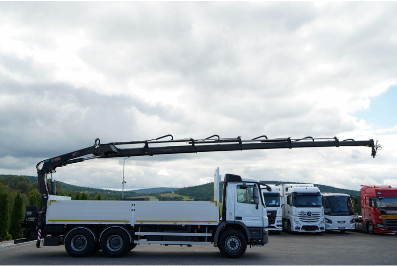 Camión caja abierta, Camión grúa Mercedes-Benz ACTROS 2636 / 6x4 / SKRZYNIOWY 6,5 M + HDS HIAB / MOCNA PODŁOGA: foto 6