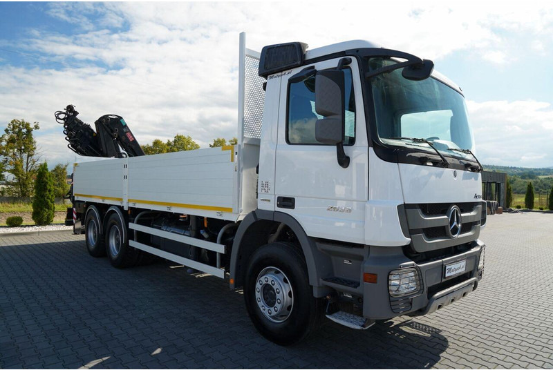 Camión caja abierta, Camión grúa Mercedes-Benz ACTROS 2636 / 6x4 / SKRZYNIOWY 6,5 M + HDS HIAB / MOCNA PODŁOGA: foto 11