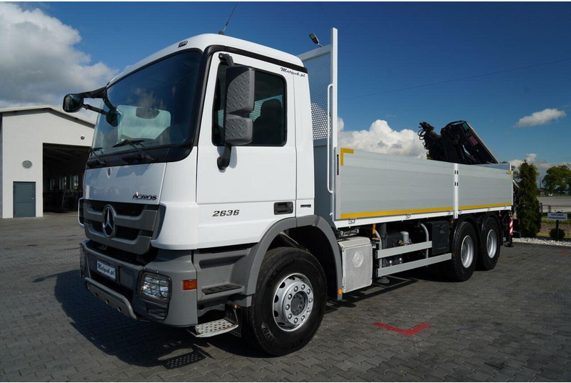 Camión caja abierta, Camión grúa Mercedes-Benz ACTROS 2636 / 6x4 / SKRZYNIOWY 6,5 M + HDS HIAB / MOCNA PODŁOGA: foto 8