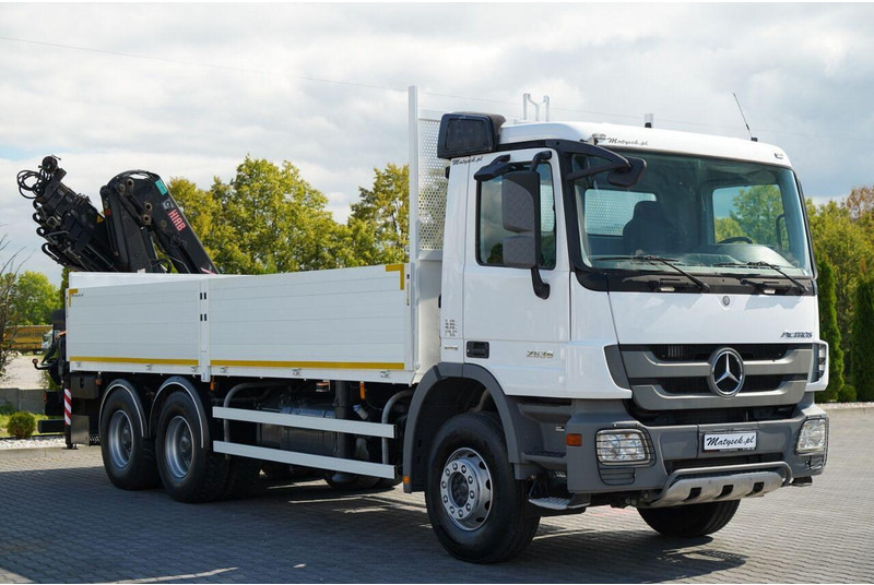 Camión caja abierta, Camión grúa Mercedes-Benz ACTROS 2636 / 6x4 / SKRZYNIOWY 6,5 M + HDS HIAB / MOCNA PODŁOGA: foto 12