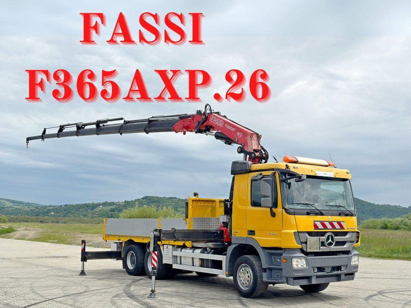 Mercedes-Benz ACTROS 2646 * FASSI F365AXP.26 + FUNK * 6x4 - Camión caja abierta, Camión grúa: foto 1 Mercedes-Benz ACTROS 2646 * FASSI F365AXP.26 + FUNK * 6x4 - Camión caja abierta, Camión grúa: foto 1