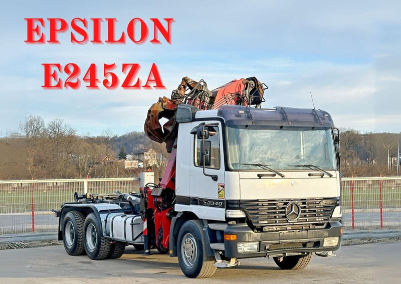 Mercedes-Benz ACTROS 3340 * ABROLLKIPPER * EPSILON E245ZA /6x4 - Camión multibasculante, Camión grúa: foto 1 Mercedes-Benz ACTROS 3340 * ABROLLKIPPER * EPSILON E245ZA /6x4 - Camión multibasculante, Camión grúa: foto 1