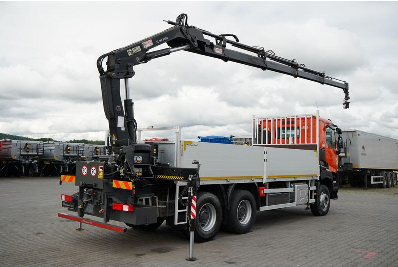 Renault K 380 / 6X4 / SKRZYNIOWY 6.2 M / + HDS HIAB 166 ES-4 / MAX UDŹWI - Camión caja abierta, Camión grúa: foto 4 Renault K 380 / 6X4 / SKRZYNIOWY 6.2 M / + HDS HIAB 166 ES-4 / MAX UDŹWI - Camión caja abierta, Camión grúa: foto 4