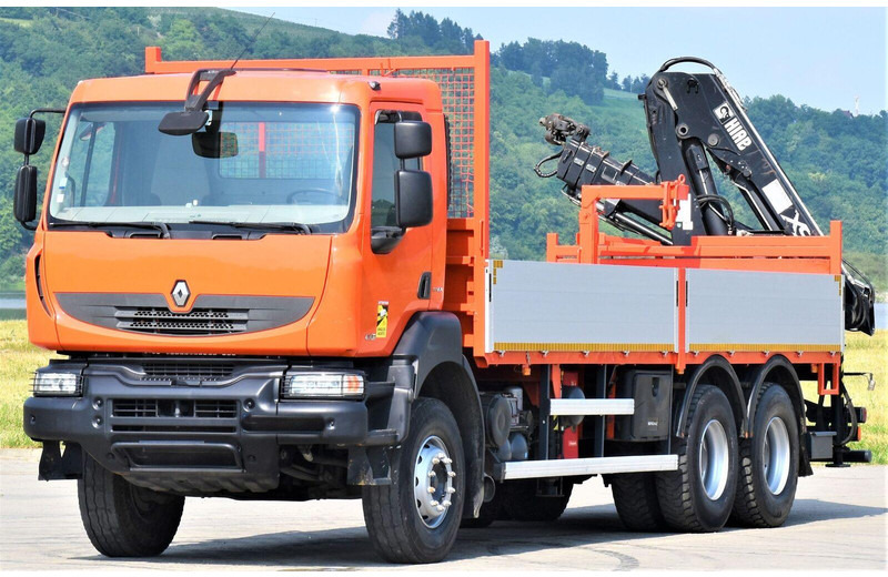 Renault KERAX 410 * HIAB 144 B-3 HIDUO / 6x4 * TOP - Camión caja abierta, Camión grúa: foto 4 Renault KERAX 410 * HIAB 144 B-3 HIDUO / 6x4 * TOP - Camión caja abierta, Camión grúa: foto 4