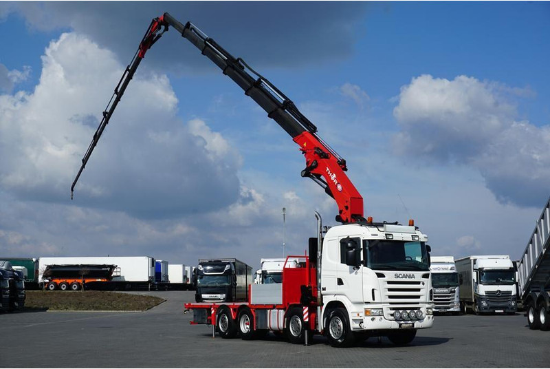 Scania G 480 / 8 X 2 / SKRZYNIOWY + HDS / HMF THOR - O K6 + JIB FJ 2000 - Camión caja abierta, Camión grúa: foto 1 Scania G 480 / 8 X 2 / SKRZYNIOWY + HDS / HMF THOR - O K6 + JIB FJ 2000 - Camión caja abierta, Camión grúa: foto 1