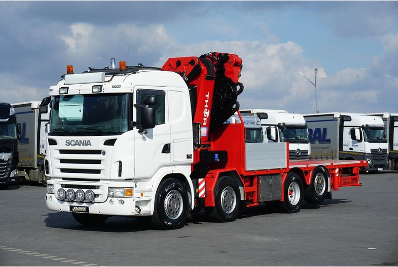 Scania G 480 / 8 X 2 / SKRZYNIOWY + HDS / HMF THOR - O K6 + JIB FJ 2000 - Camión caja abierta, Camión grúa: foto 3 Scania G 480 / 8 X 2 / SKRZYNIOWY + HDS / HMF THOR - O K6 + JIB FJ 2000 - Camión caja abierta, Camión grúa: foto 3