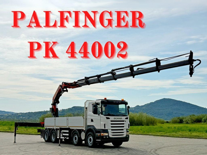 Scania R 420 PRITSCHE 6,47 m * PK 44002/FUNK * 8x4 /TOP - Camión caja abierta, Camión grúa: foto 1 Scania R 420 PRITSCHE 6,47 m * PK 44002/FUNK * 8x4 /TOP - Camión caja abierta, Camión grúa: foto 1