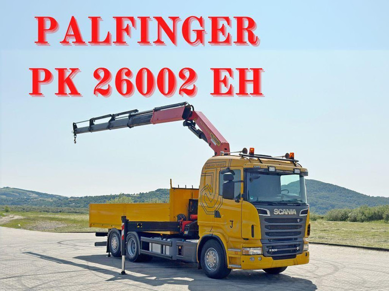 Scania R 500 * PK 26002 EH + FUNK * TOPZUSTAND - Camión caja abierta, Camión grúa: foto 1 Scania R 500 * PK 26002 EH + FUNK * TOPZUSTAND - Camión caja abierta, Camión grúa: foto 1