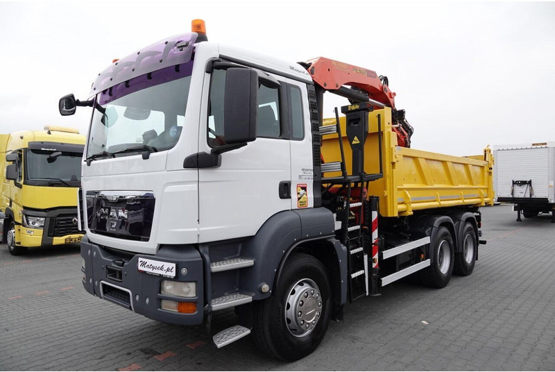 Camión volquete, Camión grúa Scania TGS 33.360 / 6x4 / WYWROTKA + HDS PALFINGER PK 15 500 wysów 10m: foto 13