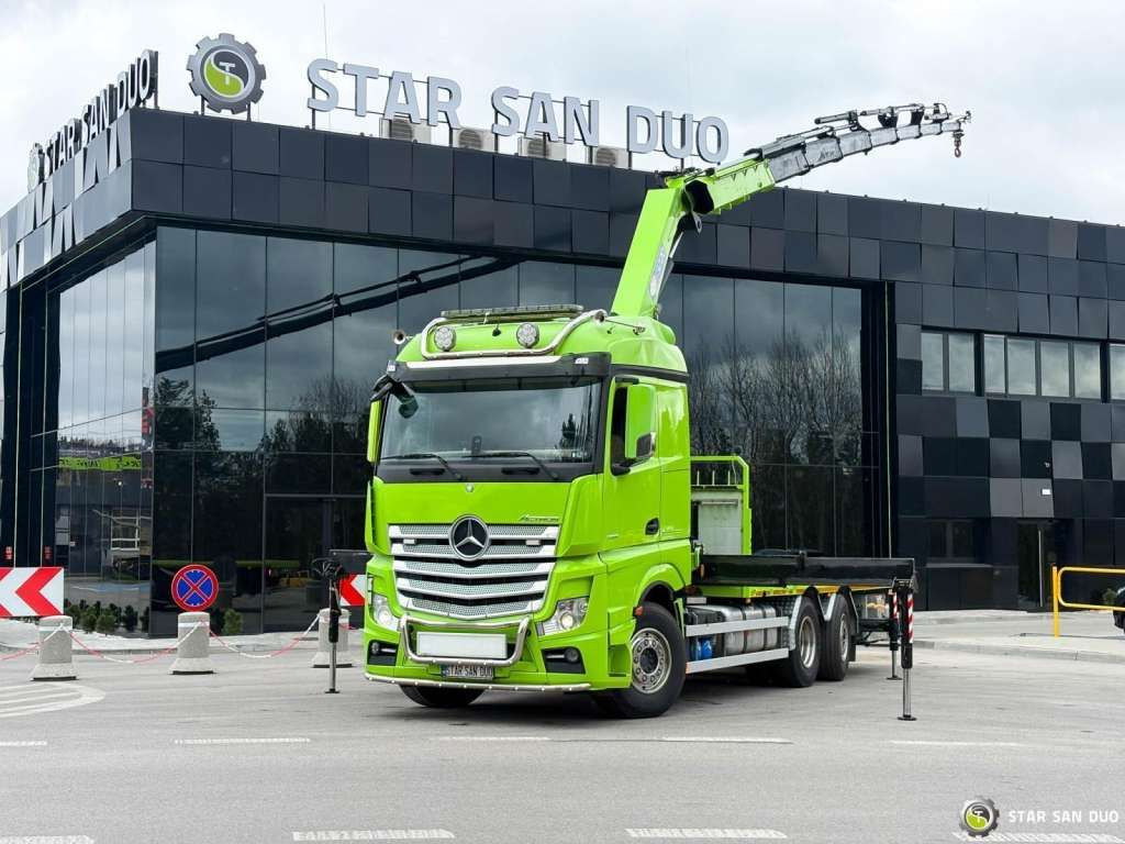 Mercedes-Benz Actros 6x2 HMF 3220 K7 Crane Mercedes-Benz Actros 6x2 HMF 3220 K7 Crane - Camión grúa, Camión caja abierta: foto 1 Mercedes-Benz Actros 6x2 HMF 3220 K7 Crane Mercedes-Benz Actros 6x2 HMF 3220 K7 Crane - Camión grúa, Camión caja abierta: foto 1