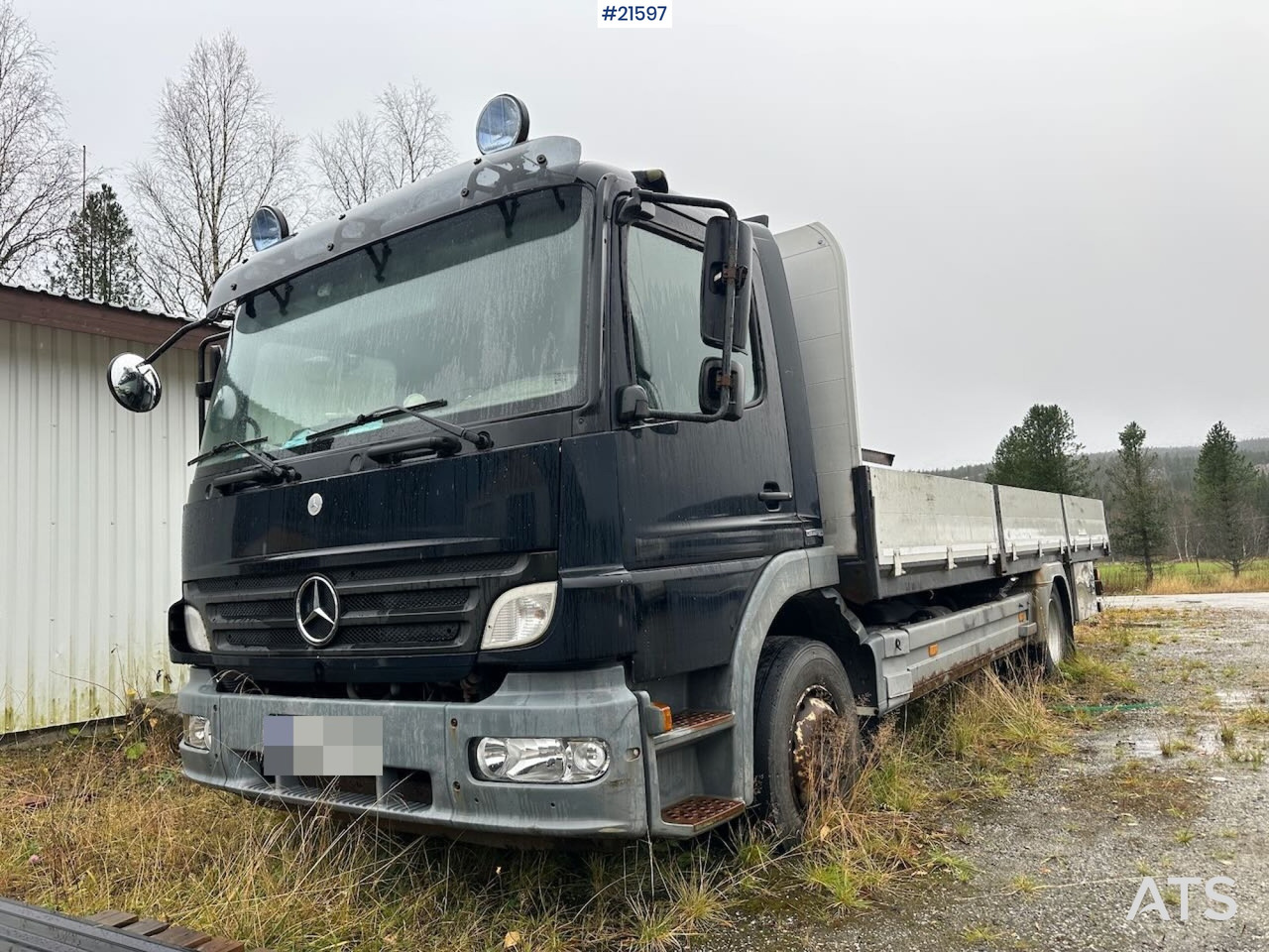 Mercedes 1524 L planbil m/ ny kompressor og vinterdekk. Ikke EU godkjent. - Camión caja abierta: foto 1 Mercedes 1524 L planbil m/ ny kompressor og vinterdekk. Ikke EU godkjent. - Camión caja abierta: foto 1