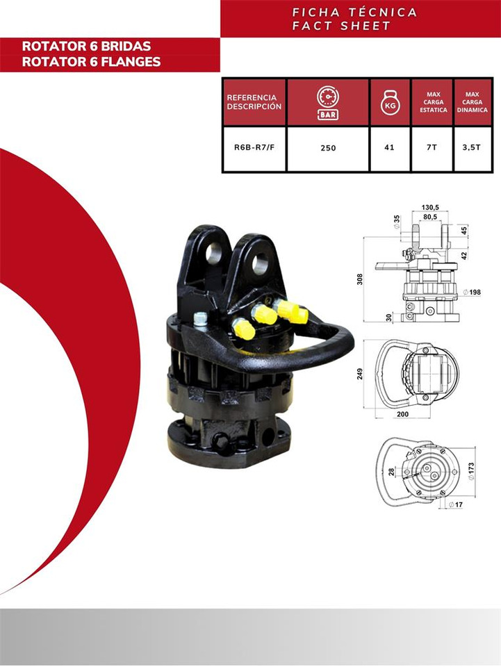 6-flange rotator R7CFS - Hidráulica para Grúa para camión: foto 5 6-flange rotator R7CFS - Hidráulica para Grúa para camión: foto 5