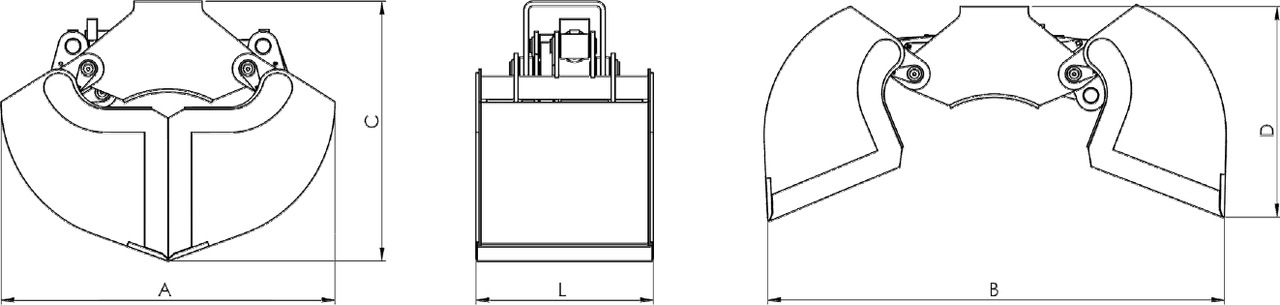 Cuchara de mordazas para Grúa para camión nuevo Clamshell bucket with sidewalls BV-L 205: foto 6