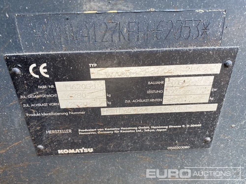 2015 Komatsu WA80M-7 - Cargadora de ruedas: foto 3 2015 Komatsu WA80M-7 - Cargadora de ruedas: foto 3