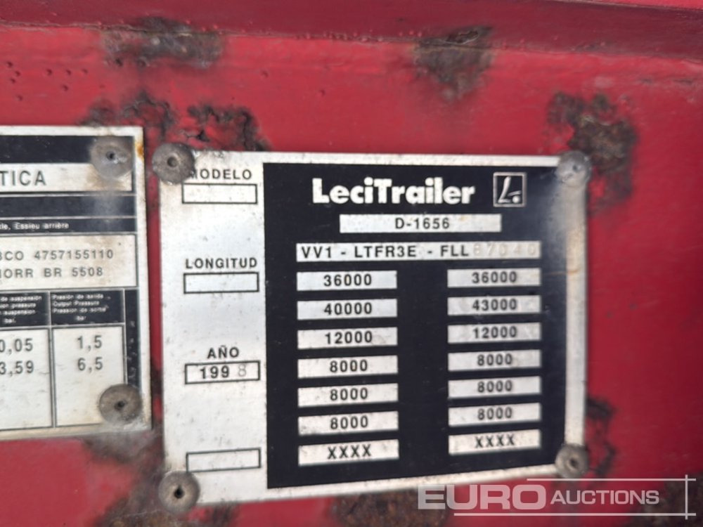 Semirremolque caja cerrada 1998 Lecitrailer LTFR3E13: foto 22