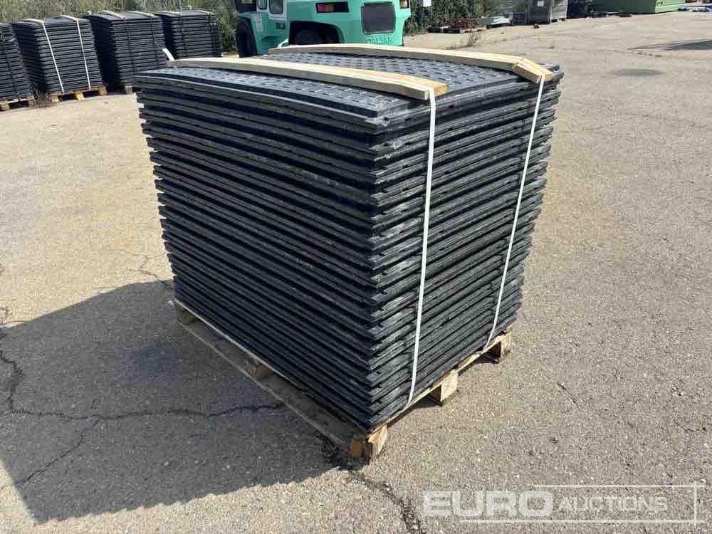 Equipo de construcción Pallet of Plastic Connectable Road Plates, 1200x800x28mm, 22kg per Plate (35 of): foto 6