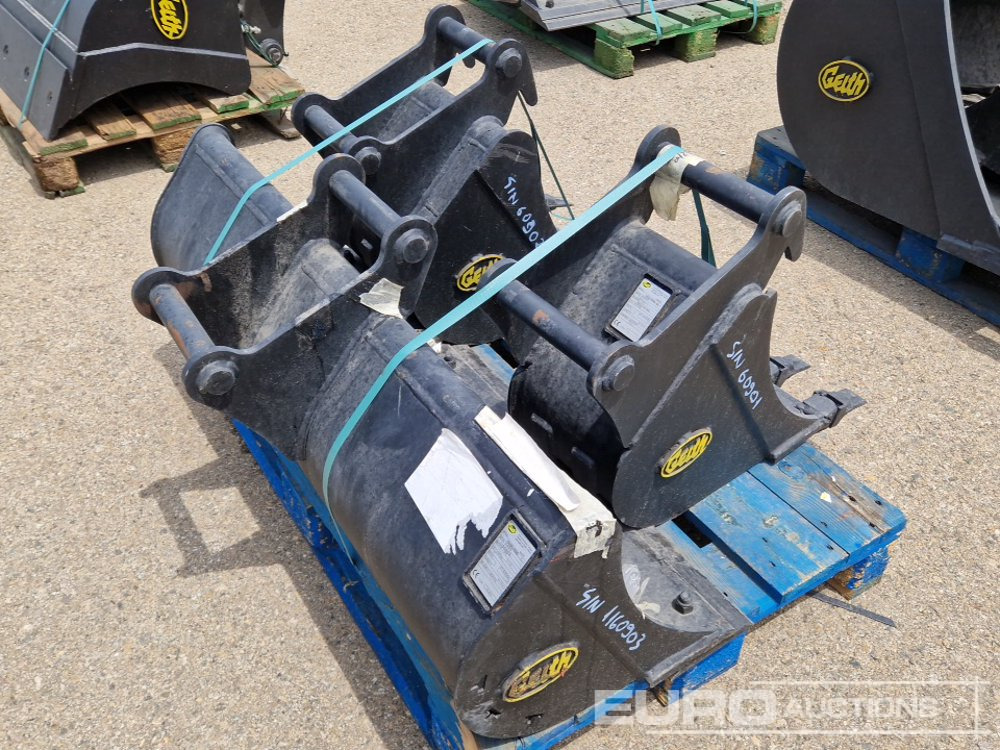 Unused Geith G03R-1200 48" Ditching Bucket, H03-0300 12" Digging Bucket, H03-450 18" Digging Bucket 40mm Pin to suit Mini Excavator / Conjunto Cazos - Cazo: foto 1 Unused Geith G03R-1200 48" Ditching Bucket, H03-0300 12" Digging Bucket, H03-450 18" Digging Bucket 40mm Pin to suit Mini Excavator / Conjunto Cazos - Cazo: foto 1
