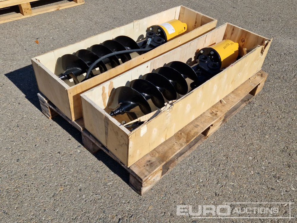 Unused KV200 Auger to suit Mini Excavator (2 of) / Ahoyador (2 of) - Taladro para tierra para Miniexcavadora: foto 1 Unused KV200 Auger to suit Mini Excavator (2 of) / Ahoyador (2 of) - Taladro para tierra para Miniexcavadora: foto 1