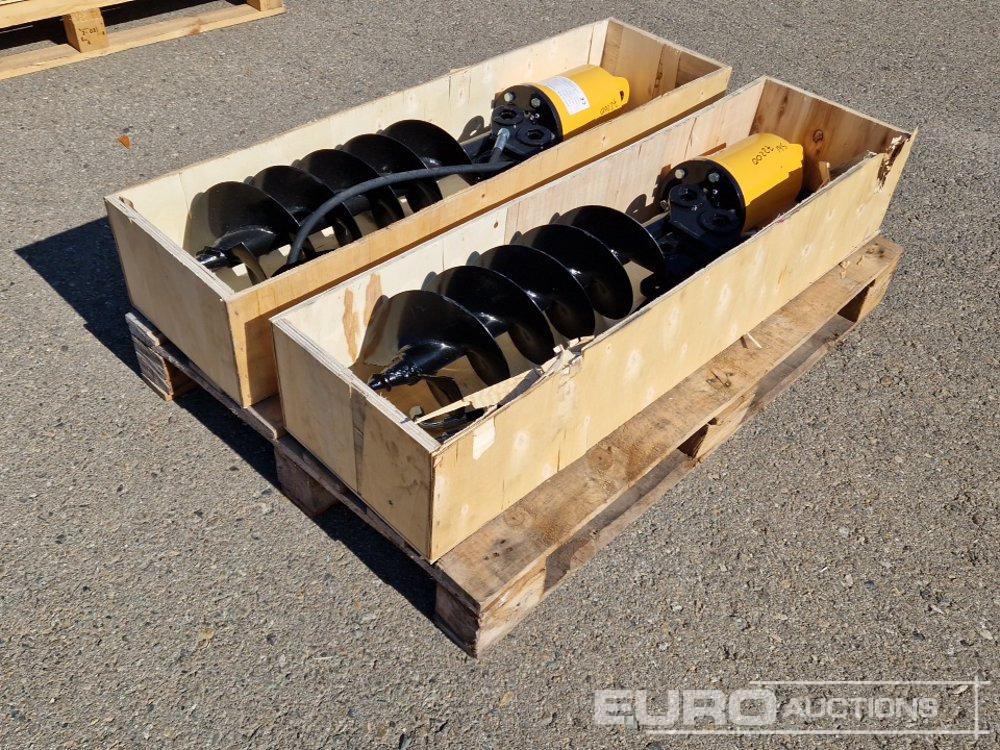 Unused KV200 Auger to suit Mini Excavator (2 of) / Ahoyador (2 of) - Taladro para tierra para Miniexcavadora: foto 1 Unused KV200 Auger to suit Mini Excavator (2 of) / Ahoyador (2 of) - Taladro para tierra para Miniexcavadora: foto 1